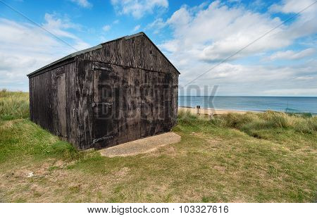 Beach Hut At Winterton On Sea In Norfolk