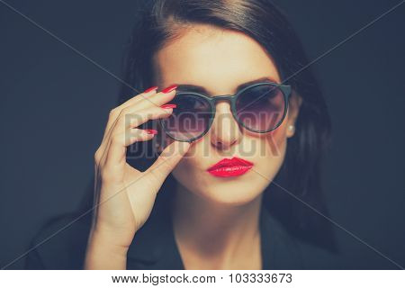 Beauty Portrait Retro Looking Colors