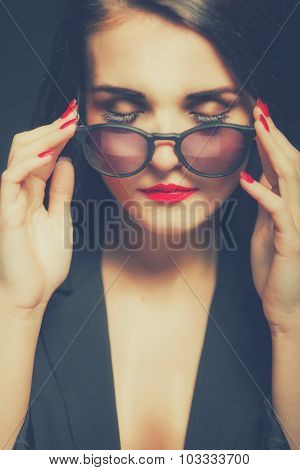 Beauty Portrait Retro Looking Colors
