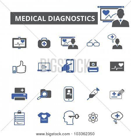medical diagnostics icons