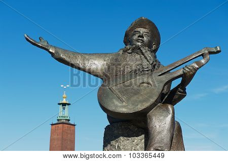 Exterior of the Evert Taube sculpture in Stockholm, Sweden.