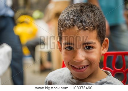 Fes, Morocco - Circa September 2015 - A Morrocan Child