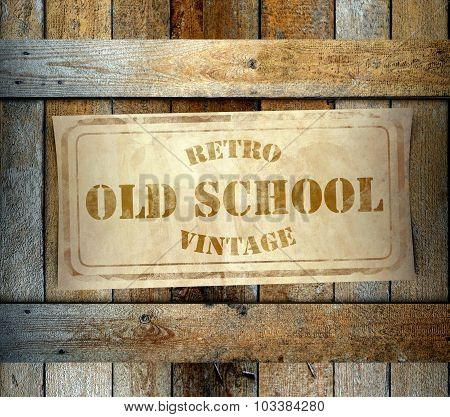 Stamp Retro Vintage Old School Label Old Wooden Box