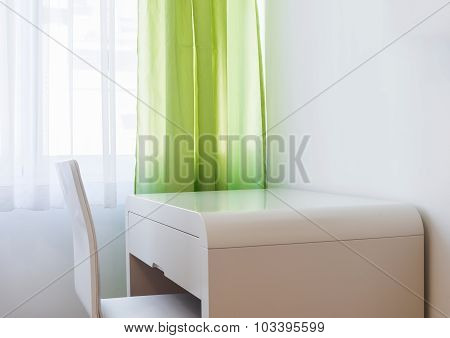 Study desk in room