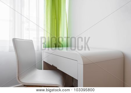 Study desk in room