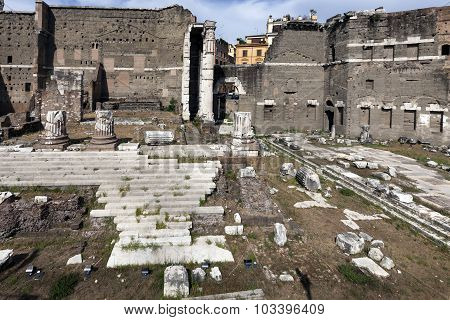 Podium Of The Temple Of Mars In The Forum Of Augustus