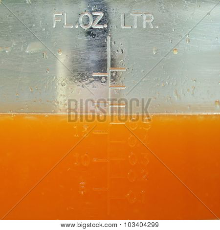 Fresh Orange Juice In The Jug Measure
