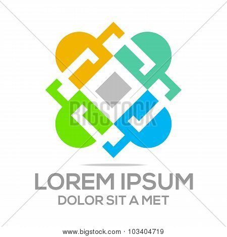 Abstract Logo Vector Alphabet D letter Elegant