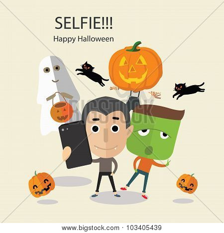 selfie happy Halloween