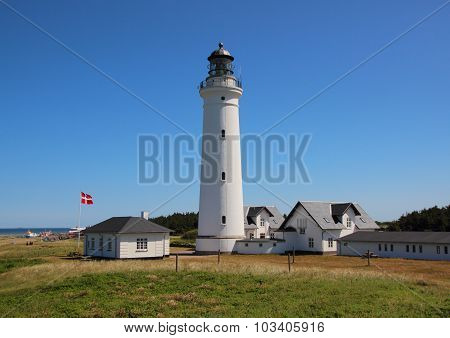 Lighthouse At The World War Museum In Hirtshals