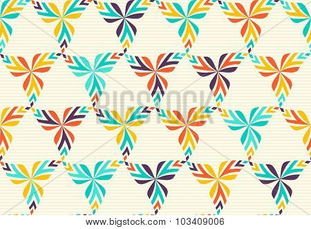 Vector Seamless Pattern With Stylized Leaves.