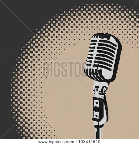 Retro Microphone vector