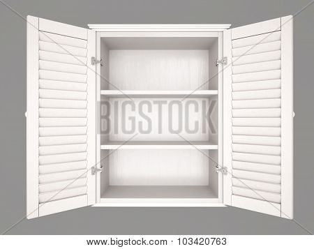 3D Illustration Of Empty Cupboard