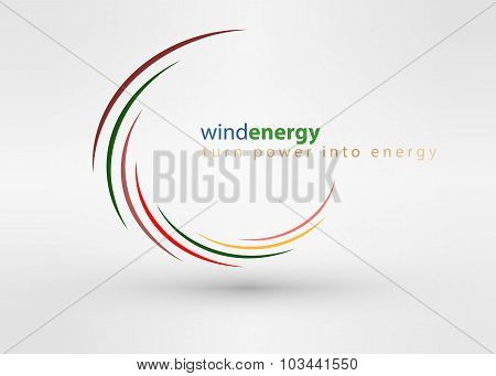 Windmill creative colorful abstract vector logo design template circle vortex business icon art comp