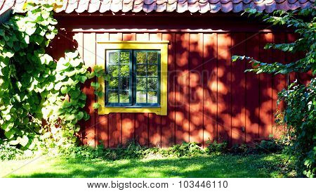 Old House And Window In Museum