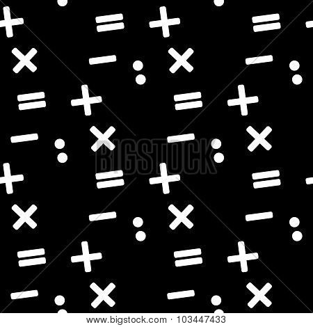 Arithmetic Symbols Seamless Pattern