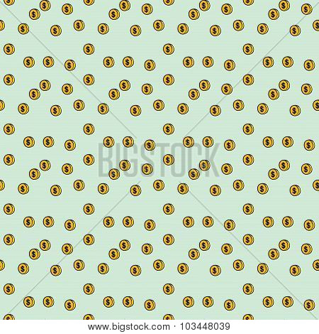 Seamless Pattern  Coin Money