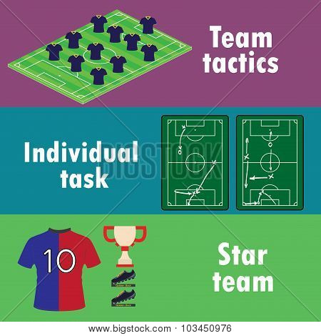 The Terms Of Team Success In Football, Banner Or Infographics