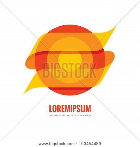 Circles and ribbon - vector logo concept illustration. Business training logo. Shoot logo.