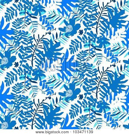 Tropical floral pattern