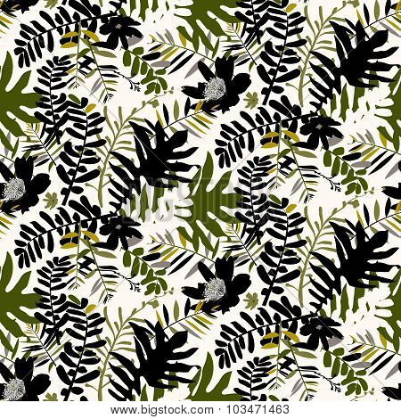 Tropical floral pattern