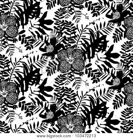 Tropical floral pattern