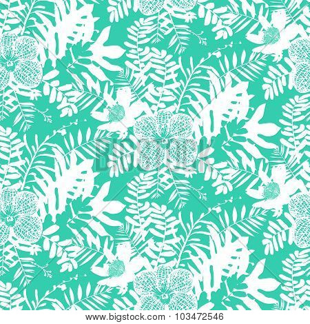 Tropical floral pattern