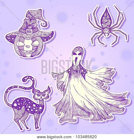 Decorative drawing stickers for Halloween part 2