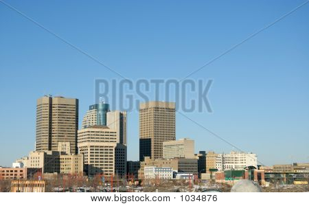 Winnipeg Skyline con spazio per il testo