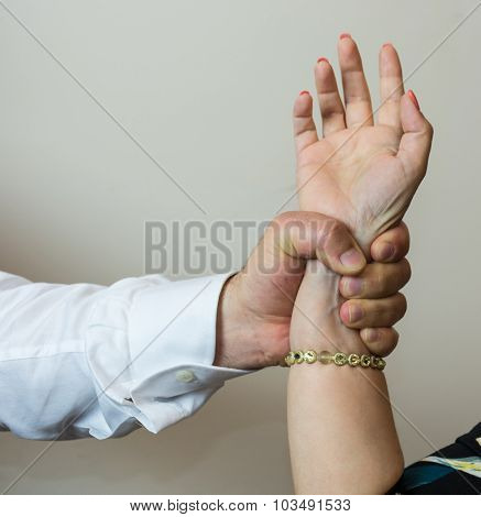 Abductor, Forcefull Man's Hand On A Female.