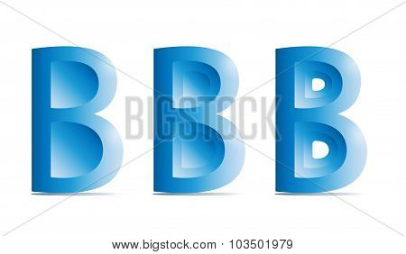 B character Logotype icon vector, Letter Logo design