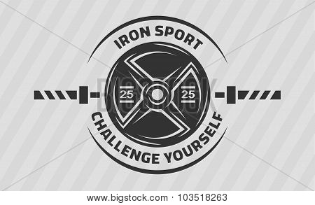 Cross Training. Disk weight and  barbell.