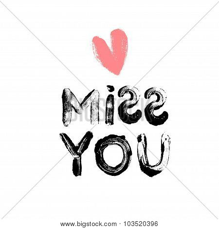 Miss you card.