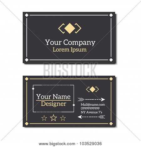 Luxury Vintage Business Card, The Back Side
