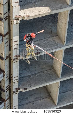 Extreme sports Ropejumping