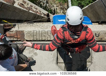 Extreme sports Ropejumping