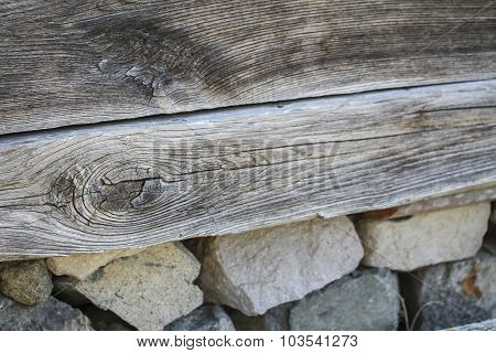 The Part Of Old Wooden House