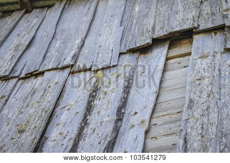 The Part Of Old Wooden House