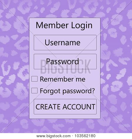 Mobile vector Universal UI Kit form interface for mobile user interface. leopard print background.