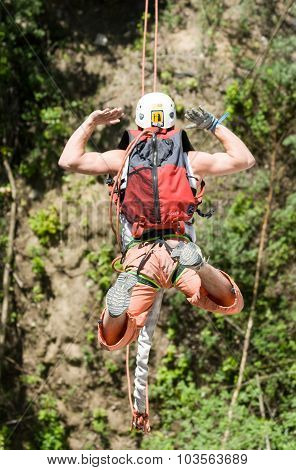 Extreme sports Ropejumping