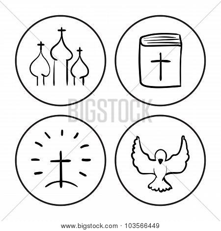 Christian symbol sketch
