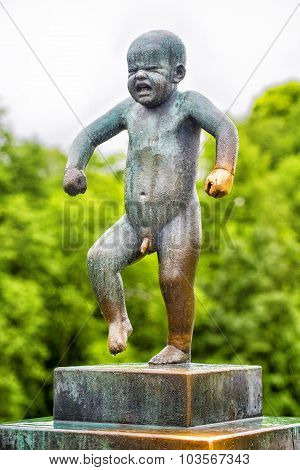 OSLO, NORWAY - JULY 07, 2015: Sculpture in Vigeland park Oslo.