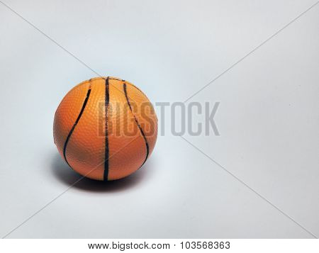 souvenir small basketball ball on white