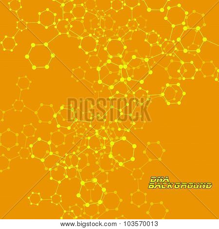 Molecule DNA. Abstract background. Vector illustration. Eps10
