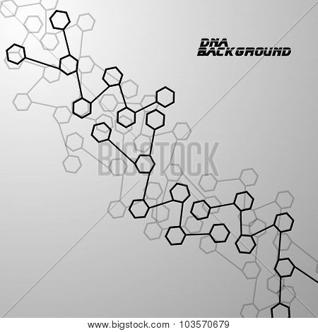 Molecule DNA. Abstract background. Vector illustration. Eps10