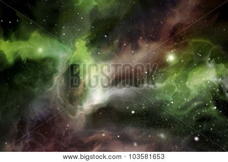 Giant Universe Starscape Backdrop With Colorful Space Clouds