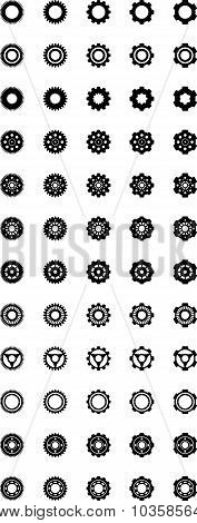 Gear Silhouette Pack, 60 Gears