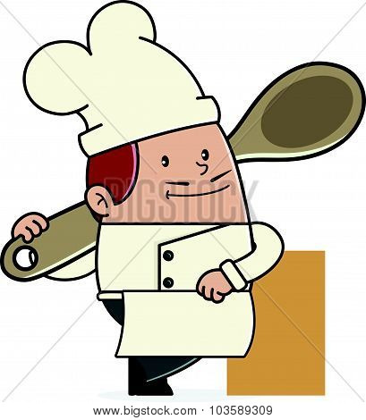 Chef holding spoon