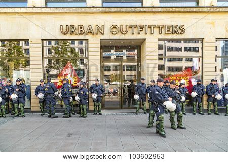 Police On Standby To Assist At Anniversary Of German Unity In Frankfurt