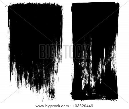 Grunge brush stroke background frames